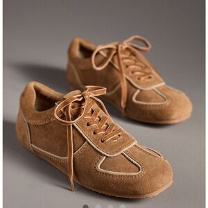 NIB Anthropologie Brooklyn stover Kelsi Dagger Tan Suede Women's Sneakers